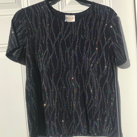 SPARKLY TOP WITH SHORT SLEEVES - Picture 2 of 6